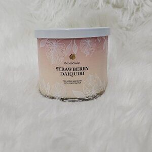 Goosecreek Strawberry Daiquiri 3-Wick Soy Wax Essential Oil Jar Candle NEW